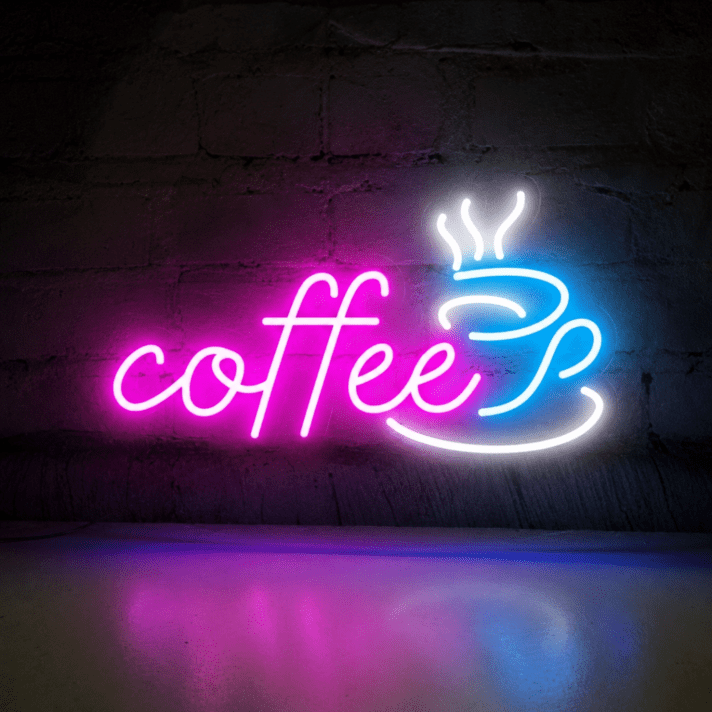 Brighten Up Your Cafe, Kitchen, or Home Office with the Coffee Shop Kitchen Wall Decor Cafe Led Neon Sign