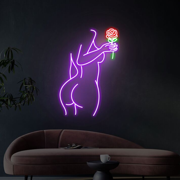 Brighten Up Your Bedroom, Office, or Party with the Woman Body Led Neon Sign - Perfect for Chic Home Decor and Lively Celebrations