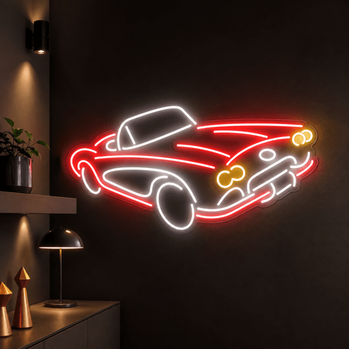 Drive your decor to the next level: Perfect for garage, man cave, and racing-themed parties with Car Lover Neon Led Light Car Led Sign Custom Car Neon Light Car Decor Club Deco.