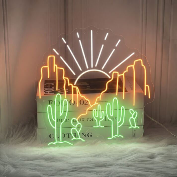 Brighten Your Space: Desert LED Light Perfect for Home Decor, Restaurants, Coffee Bars, Clubs, and Events.