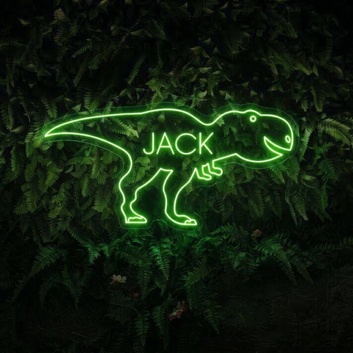 Brighten Your Child's Bedroom and Playtime with the Dinosaur Led Sign - Perfect for Kid's Room Decor and Fun-Filled Parties.