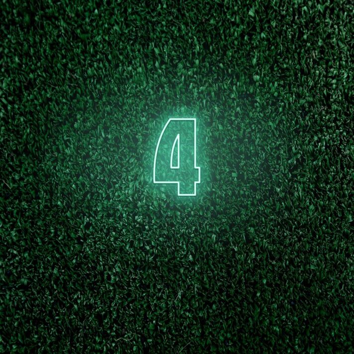 Number Four LED Neon Sign