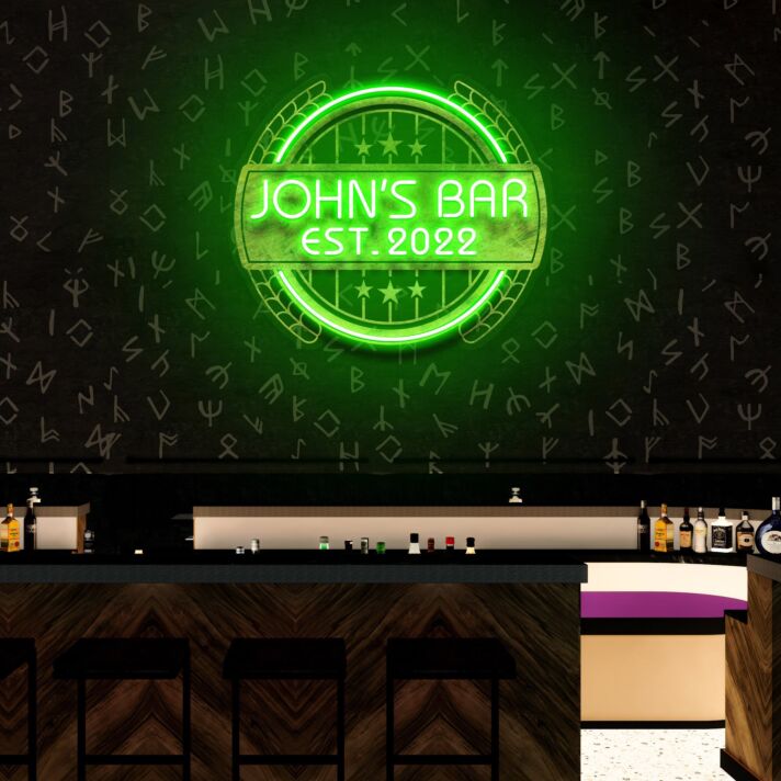 Beer Bar Sign For Home Bar Bar Sign Gifts For Him Light