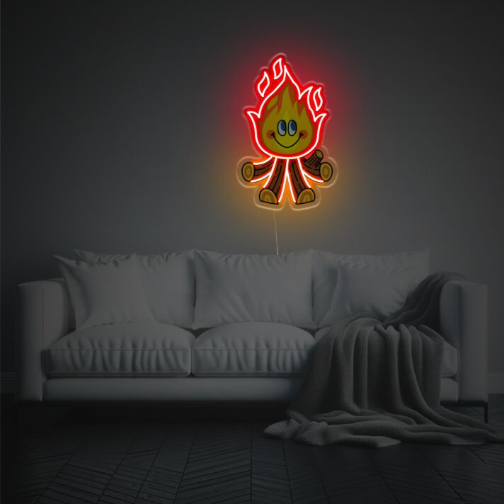 Fire Boy LED Neon Acrylic Artwork