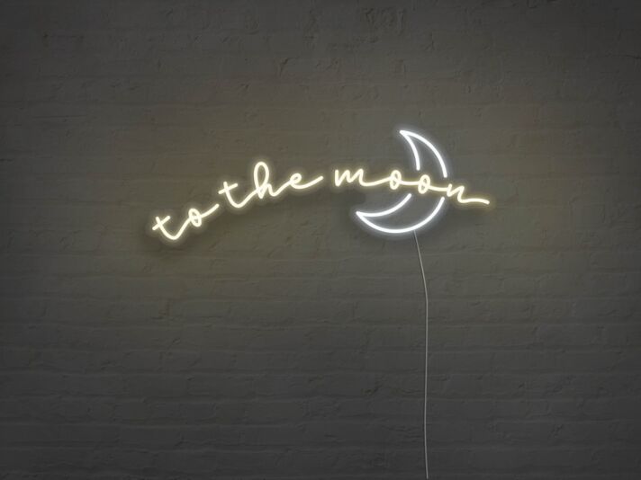 To The Moon Neon Sign