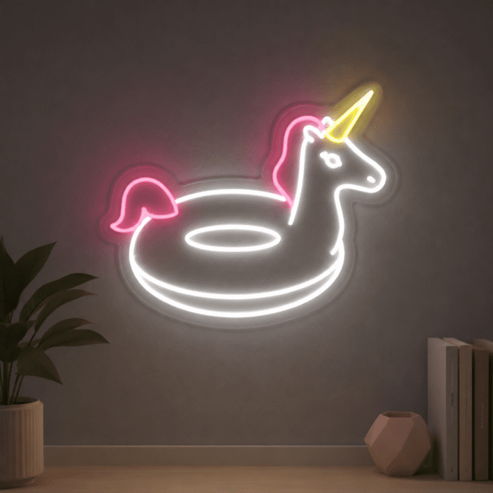 Unicorn Pool Floaty Neon Sign
