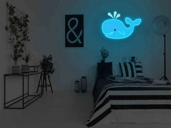 Whale Neon Sign
