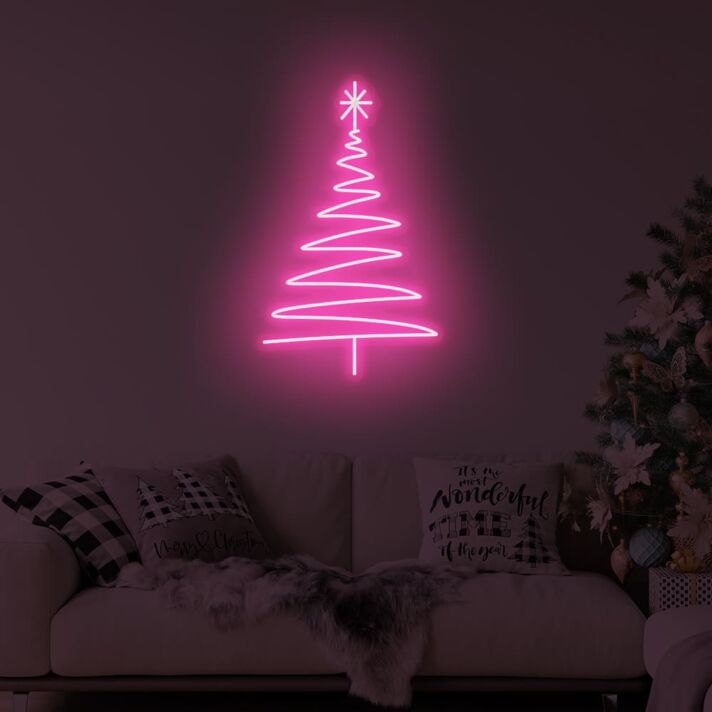 Christmas Long Tree LED Neon Sign