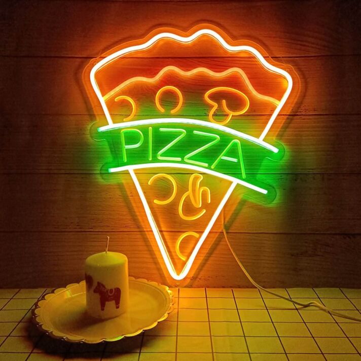 Customize Saucy Pizza Slice Led Neon Sign