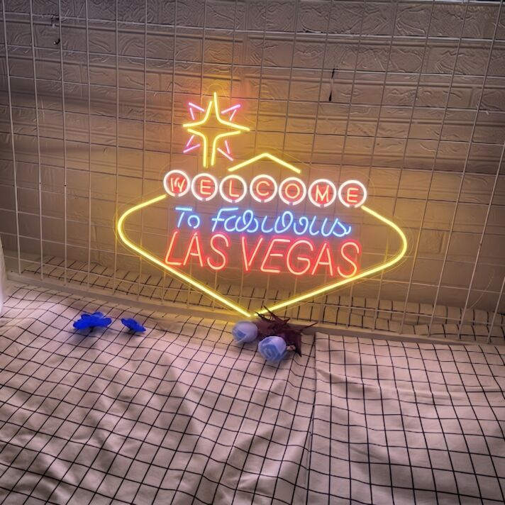 Colorful Welcome To Las Vegas Neon Sign