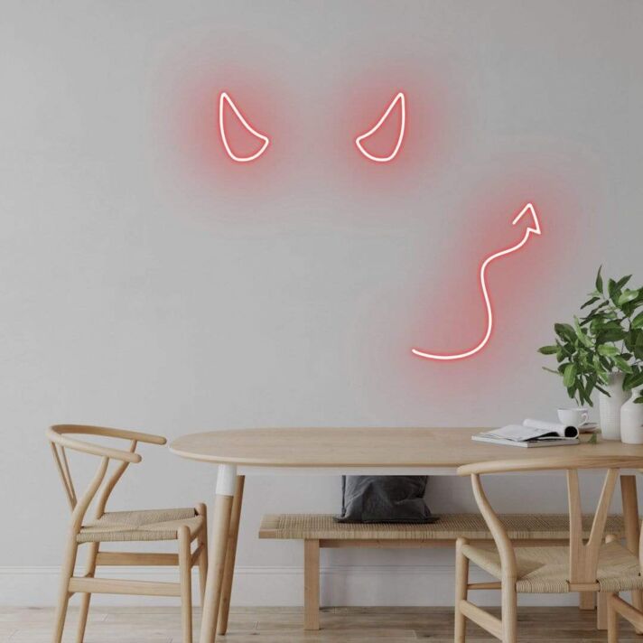 Devil Horns' Neon Sign