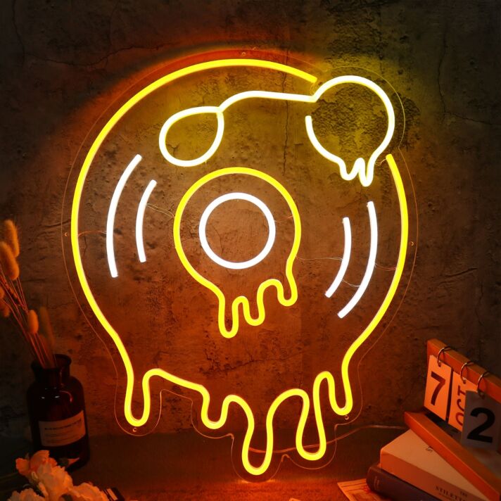 Melting Vinyl Record LED Neon Sign