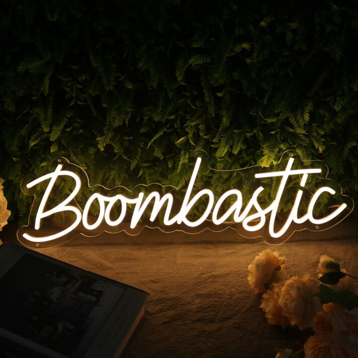 Boombastic Yellow Neon Sign