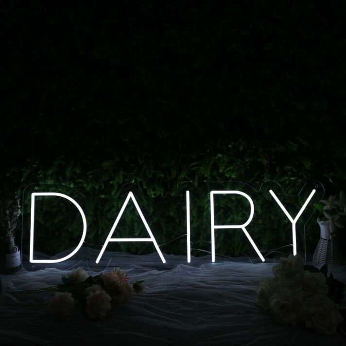 Dairy White Neon Sign