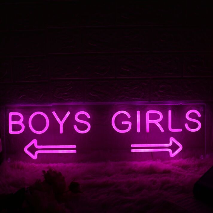 Boys' and girls' directions Neon Sign