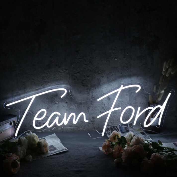 Team Ford White Neon Sign