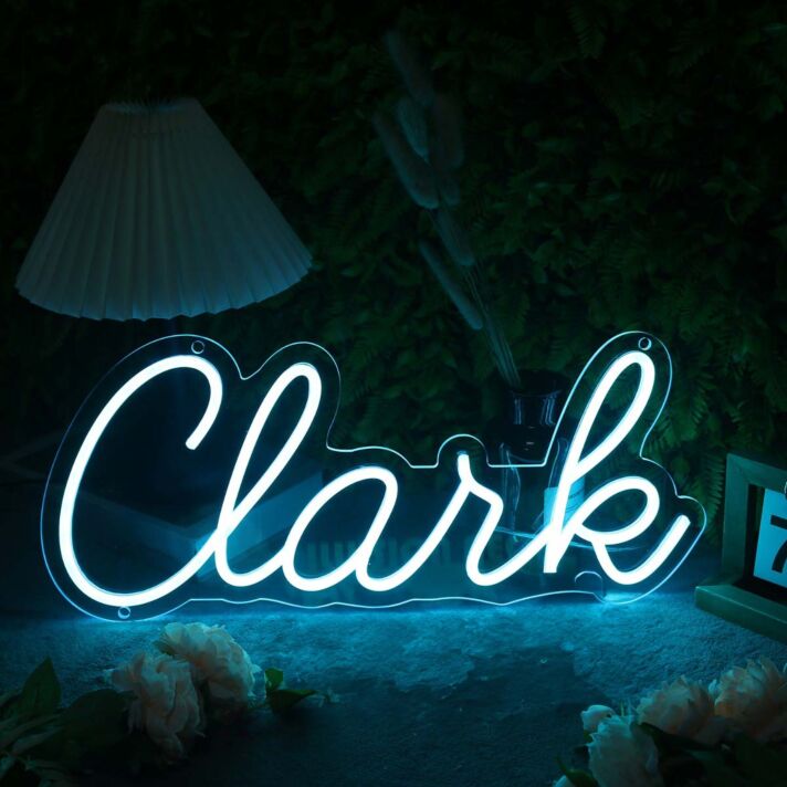 Clank Blue Neon Sign
