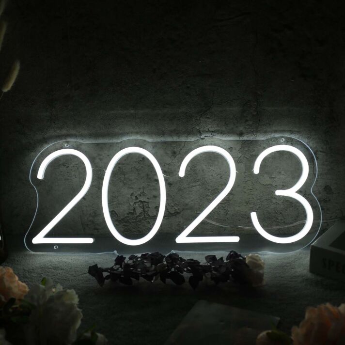 2023 White Neon Sign