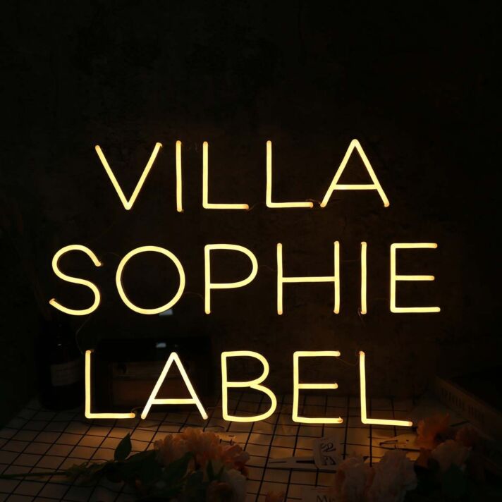 VILLA SOPHIE LABEL Yellow Neon Sign