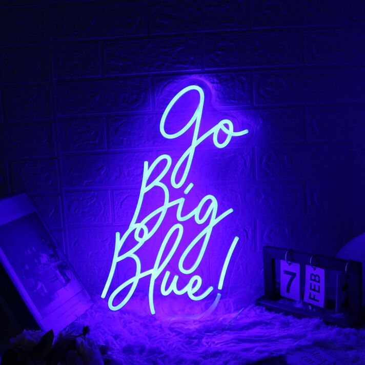 Go Big Blue Custom Neon Sign