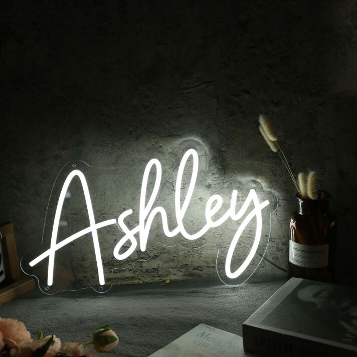 Ashley White Name Neon Sign