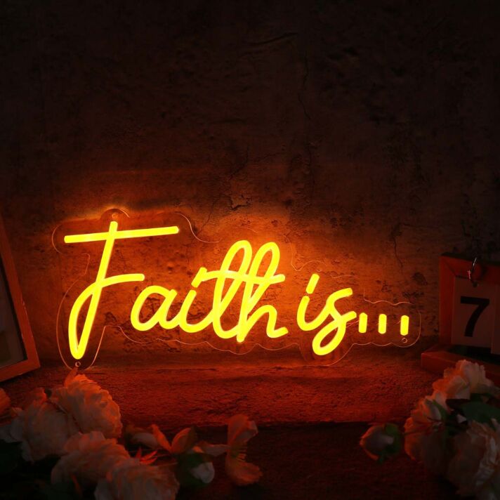 Faith Is Orange Neon Sign