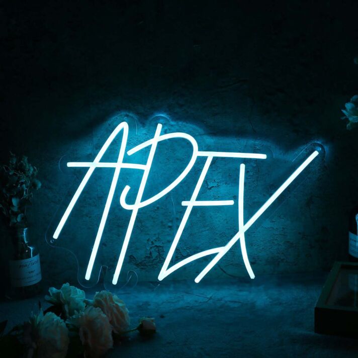 Apex Blue Neon Sign