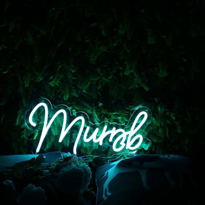 Murph Blue Neon Sign