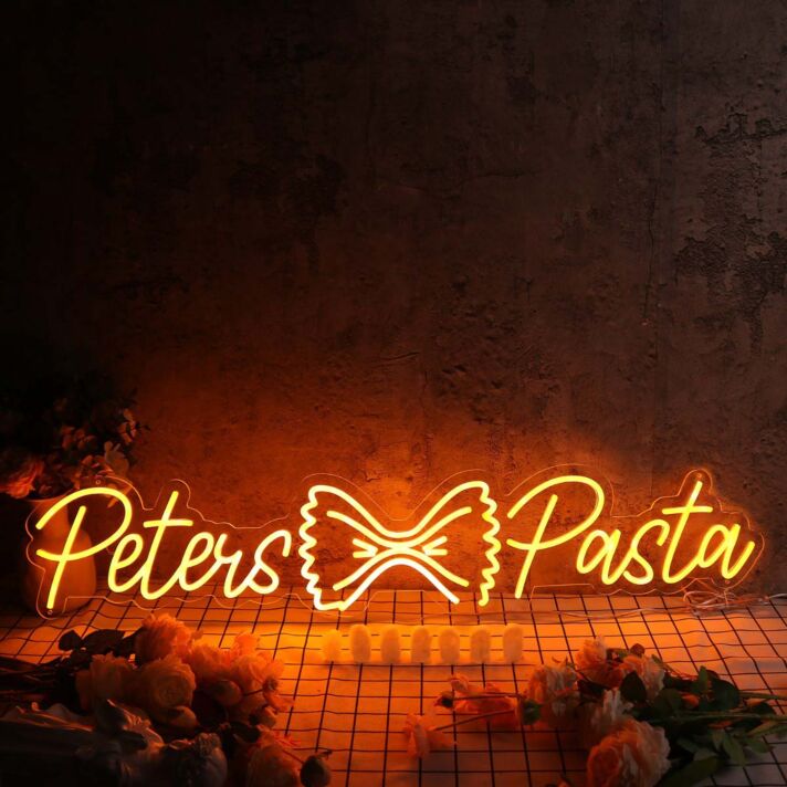 Peters Pasta Orange Neon Sign