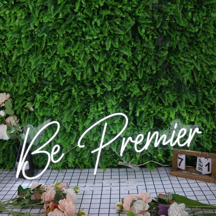 Be Premier White Neon Sign