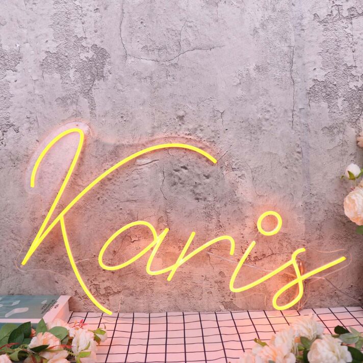 Karis Orange Neon Sign