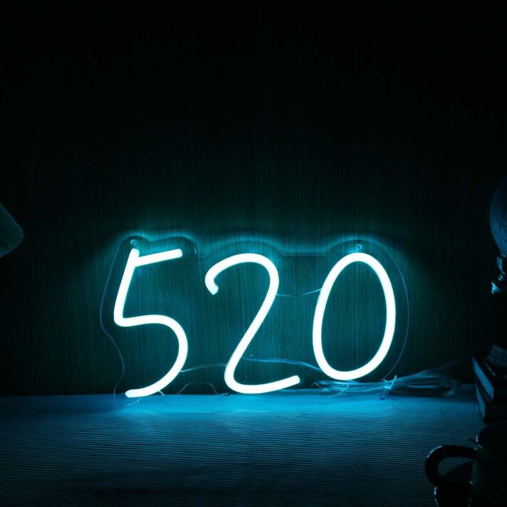 520 Blue Neon Sign
