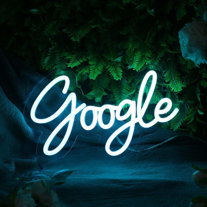 Google Blue Neon Sign