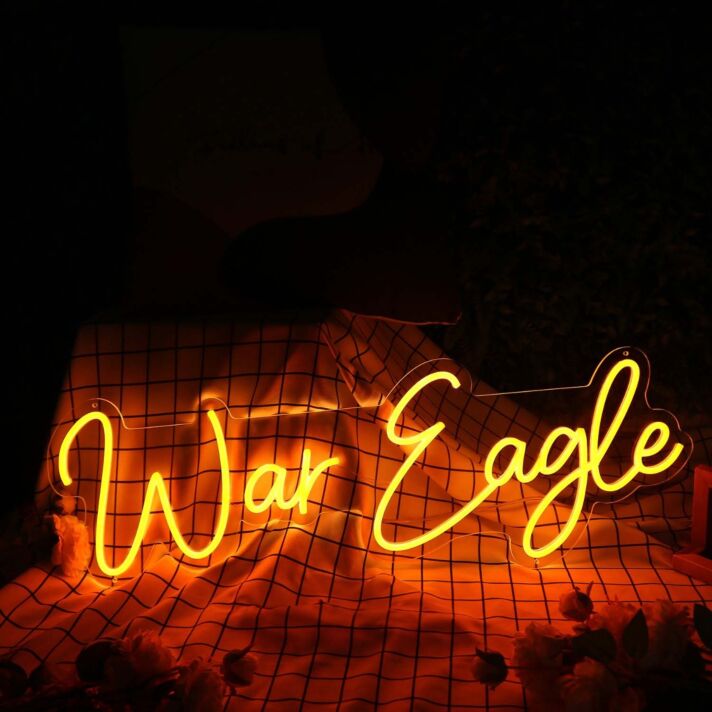 War Eagle Orange Custom Neon Sign