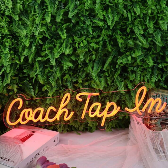 Coach Tap Em Orange Neon Sign