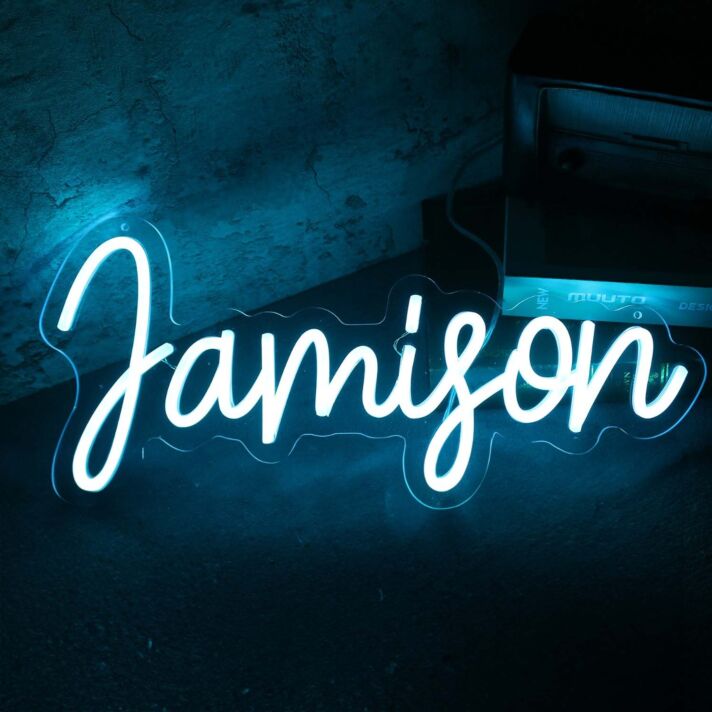 Jamison Blue Neon Sign