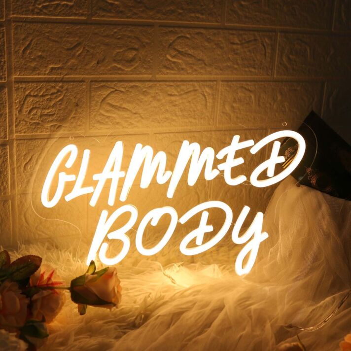 Glammed Body Yellow LED Neon Sign