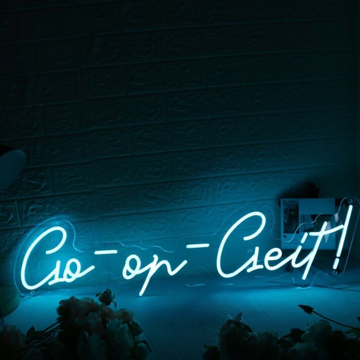 Go On Diet Blue Neon Sign