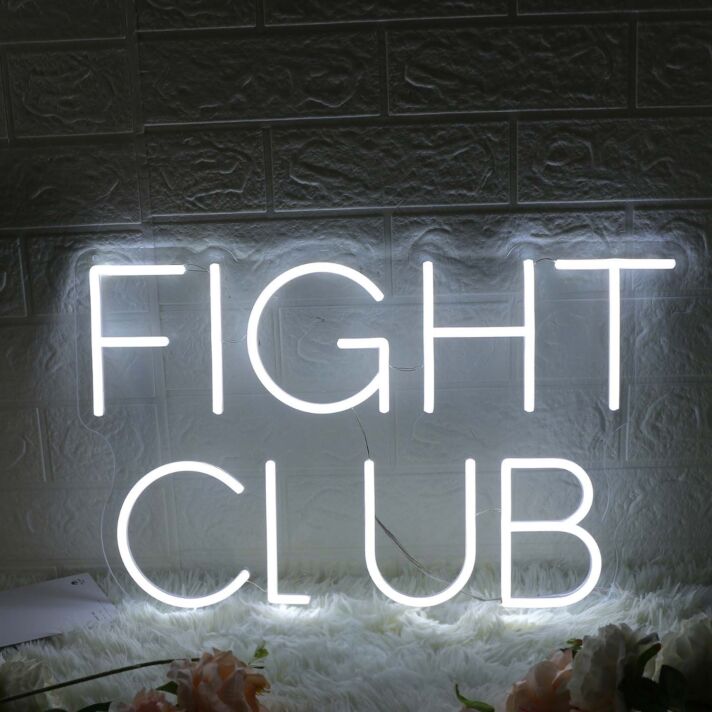 Fight Club White Neon Sign