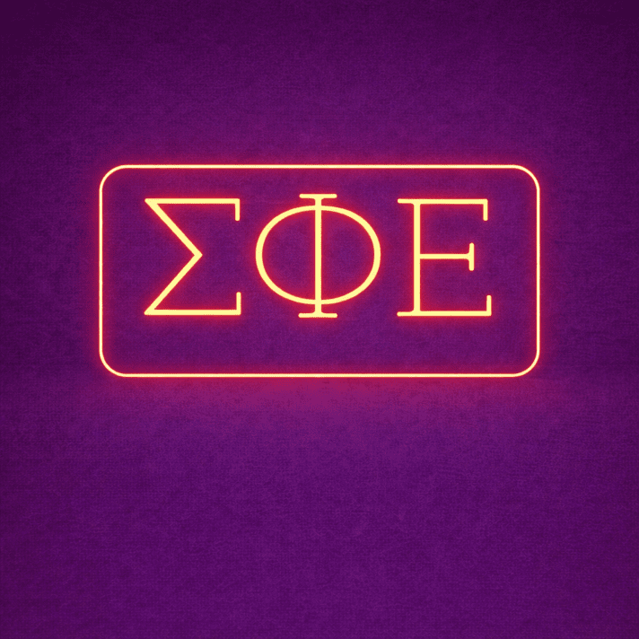 Sigma Phi Epsilon ΣΦΕ LED Neon Sign Celebrating Brotherhood and Wisdom