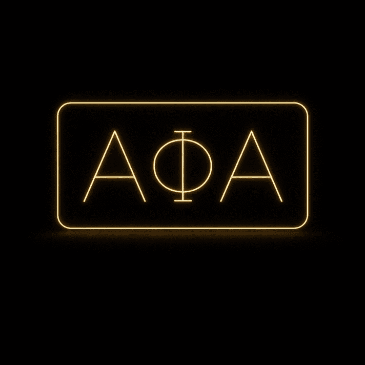 Alpha Phi Alpha ΑΦΑ LED Neon Sign Celebrating Brotherhood and Leadership