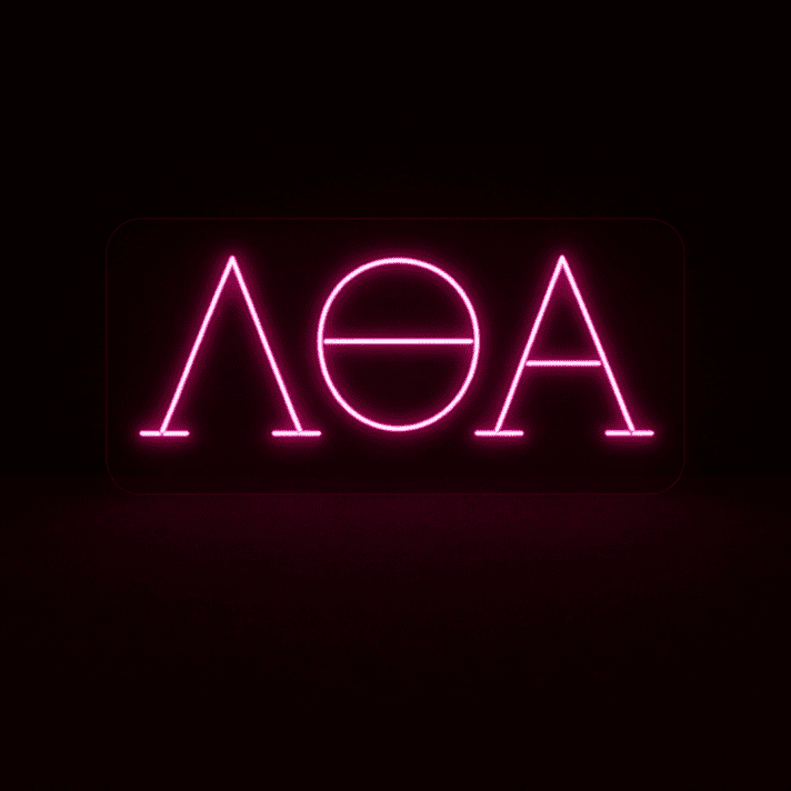 Lambda Theta Alpha ΛΘΑ LED Neon Sign Celebrating Sisterhood and Unity