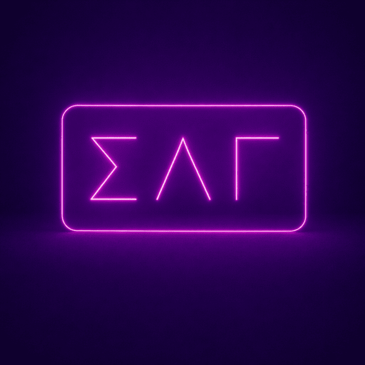 Sigma Lambda Gamma ΣΛΓ LED Neon Sign Celebrating Sisterhood and Community