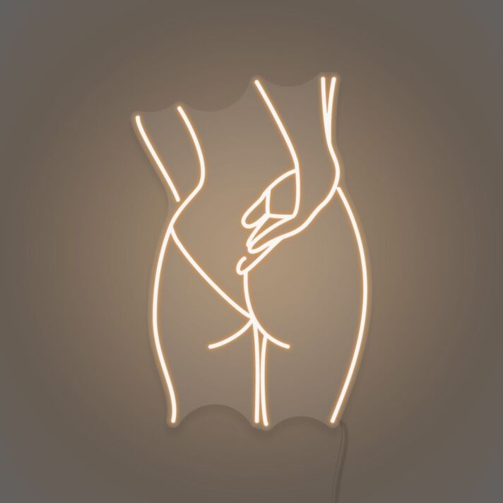 Sexy Woman Butt Aesthetic Neon Bold and Beautiful