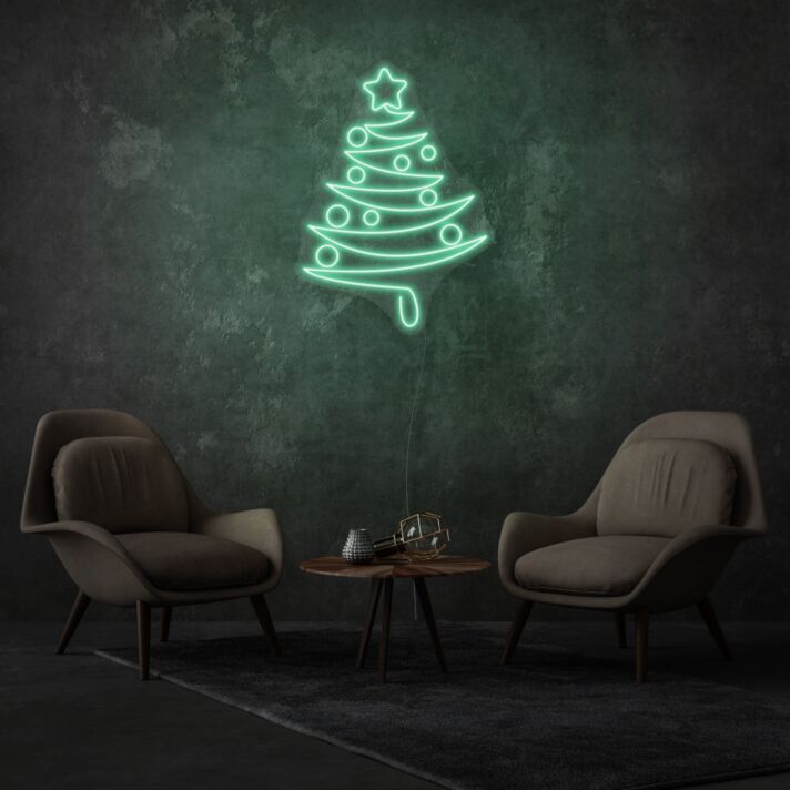 Christmas Tree Neon Celebrating Festive Joy and Tradition