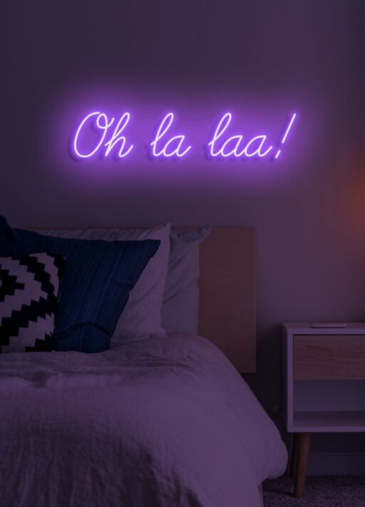 Oh la la Neon Flirtatious Charm and Allure