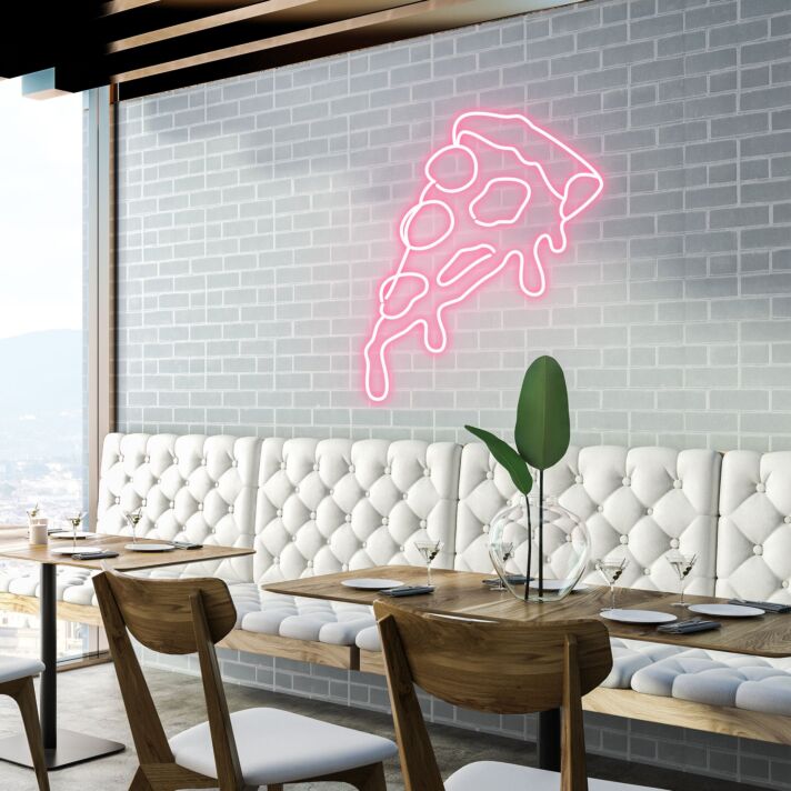 Cheesy Pizza Indulge in Cheesy Delights with Neon
