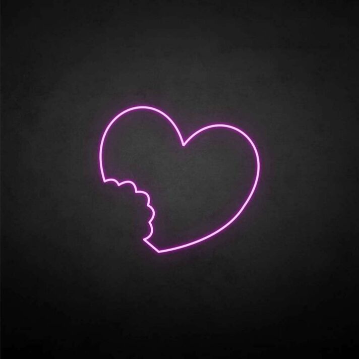 'The imperfect love' neon sign
