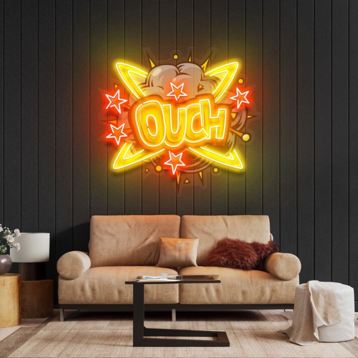 Ouch Led Neon Acrylic Artwork