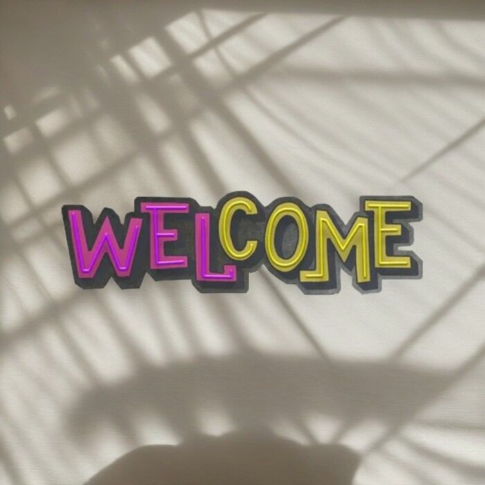 Welcome Led Neon Sign Light Pop Art